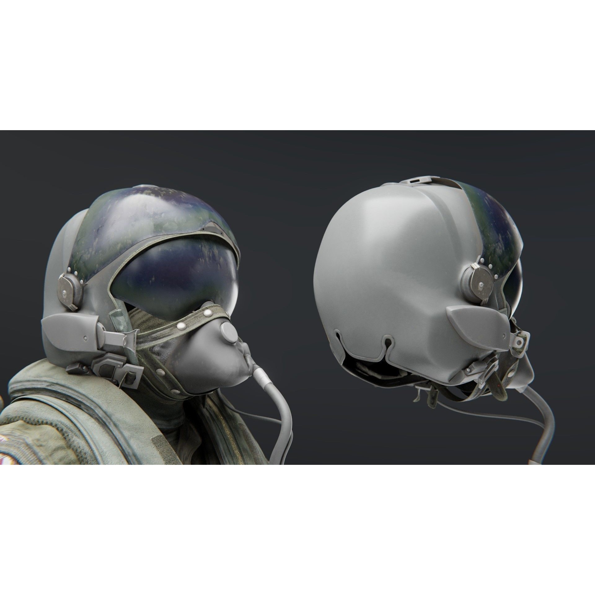 Fighter Pilot Suit - Low-Poly Game-Ready 3D Model - View 10