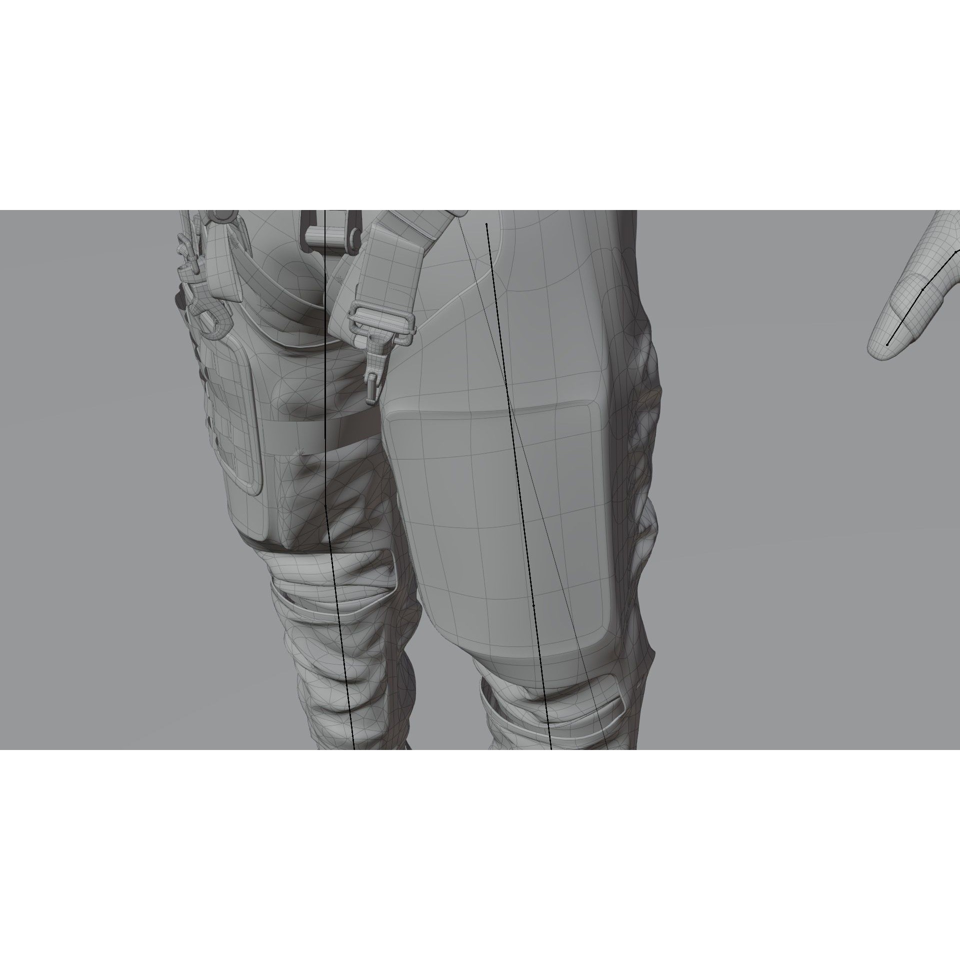 Fighter Pilot Suit - Low-Poly Game-Ready 3D Model - View 27