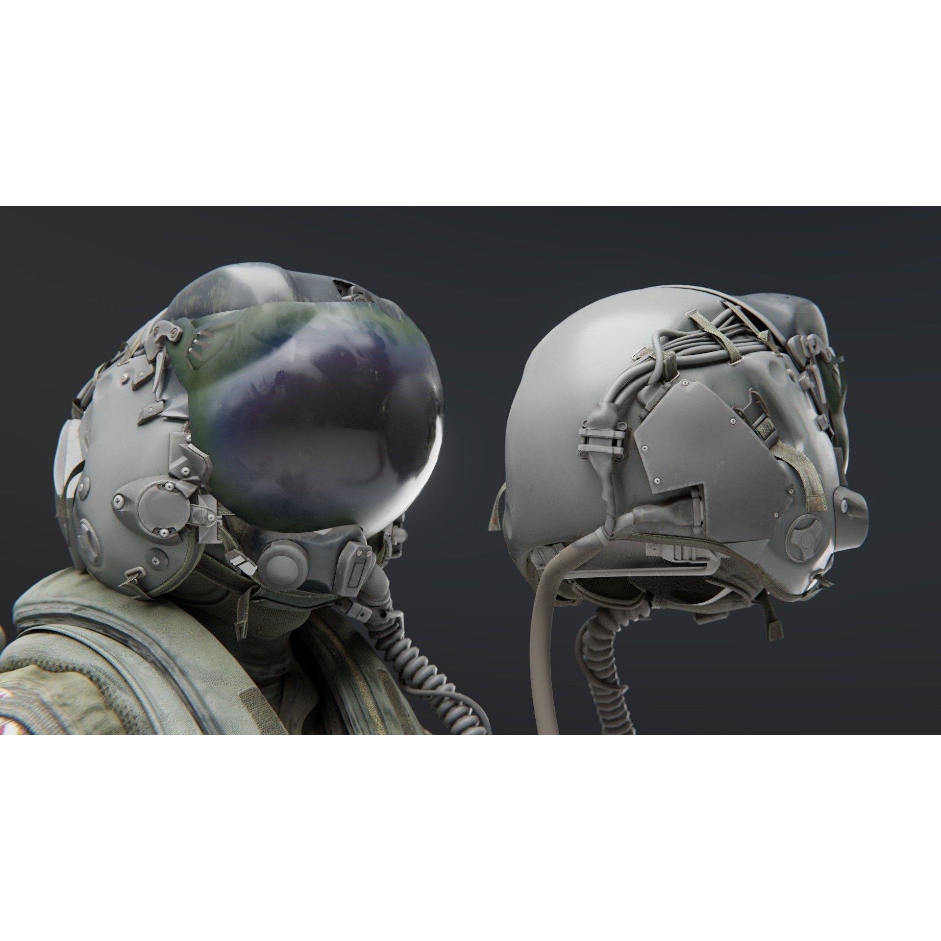 Fighter Pilot Suit - Low-Poly Game-Ready 3D Model - View 9