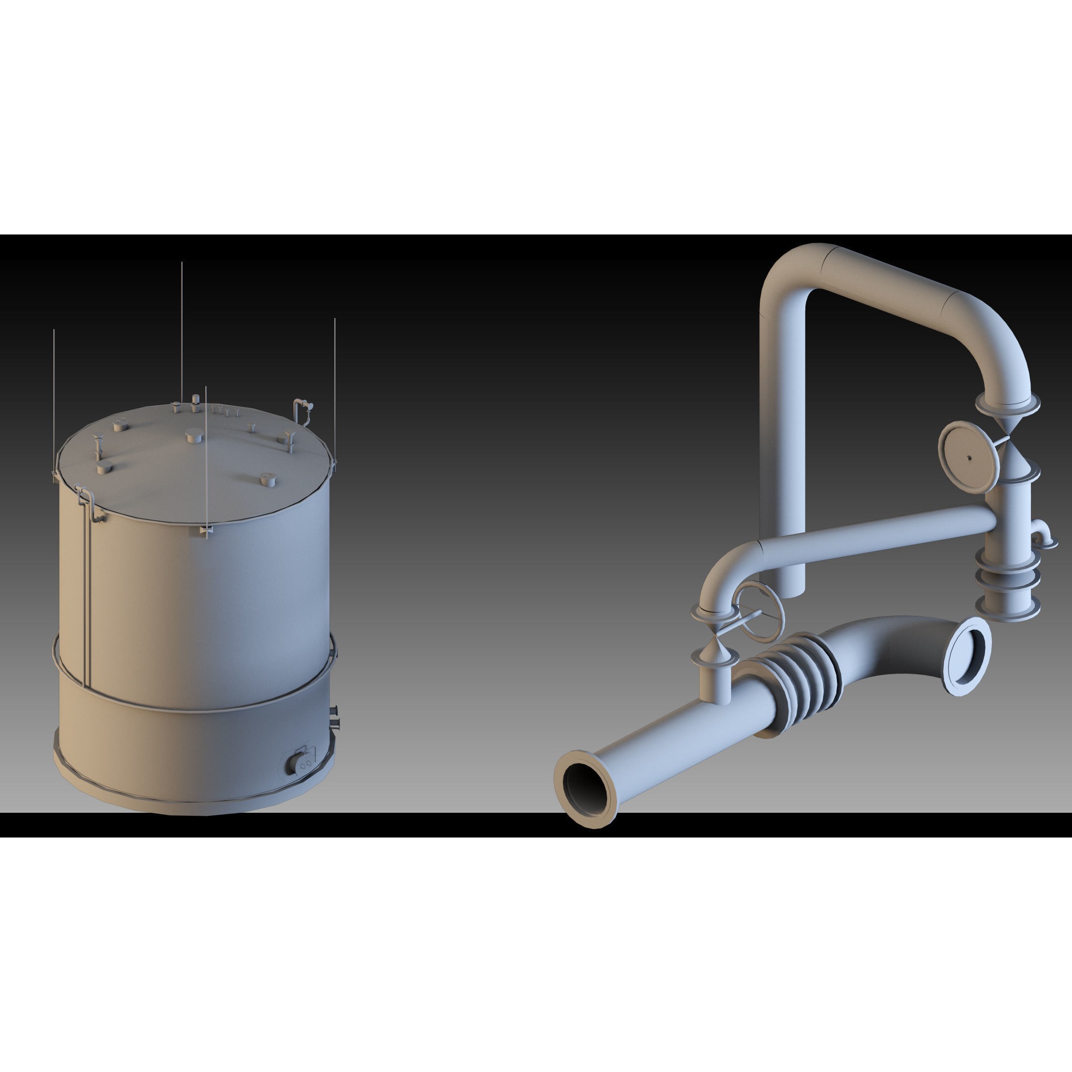 Factory Props and Details - High Detail 3D Model - View 11