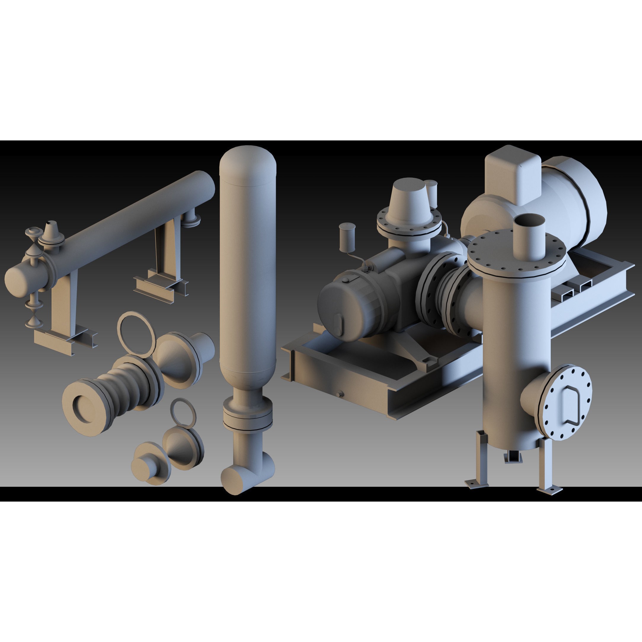 Factory Props and Details - High Detail 3D Model - View 17