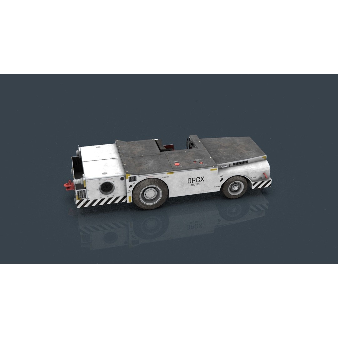 US Army Fight Deck Carrier Tractor 3D Model – Low Poly Game Asset, FBX, PBR