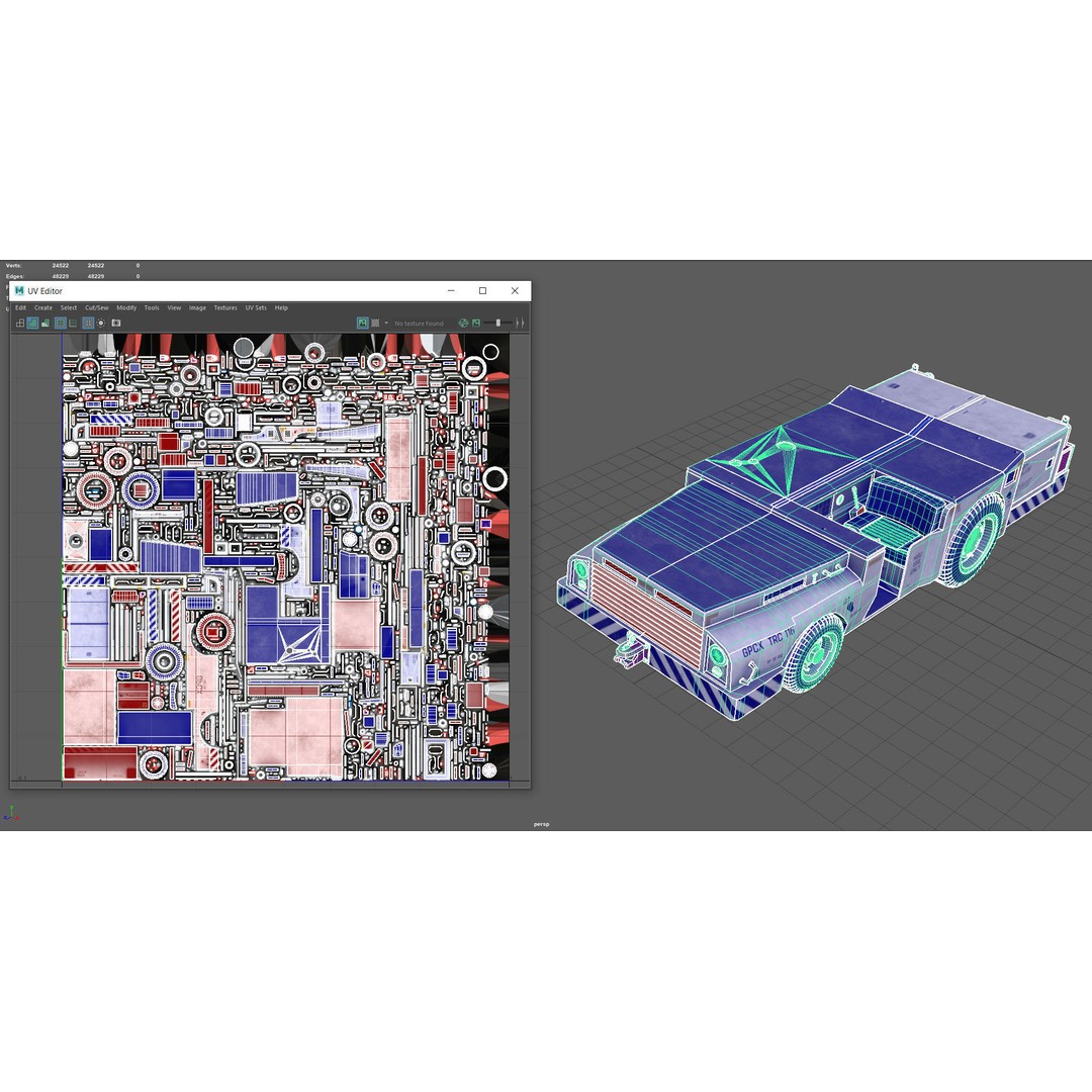 US Army Fight Deck Carrier Tractor 3D Model – Low Poly Game Asset, FBX, PBR - View 15