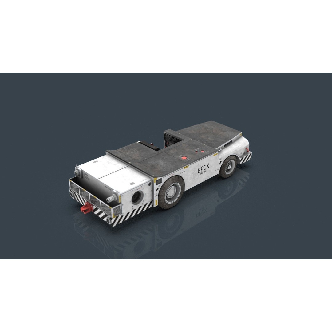 US Army Fight Deck Carrier Tractor 3D Model – Low Poly Game Asset, FBX, PBR - View 21