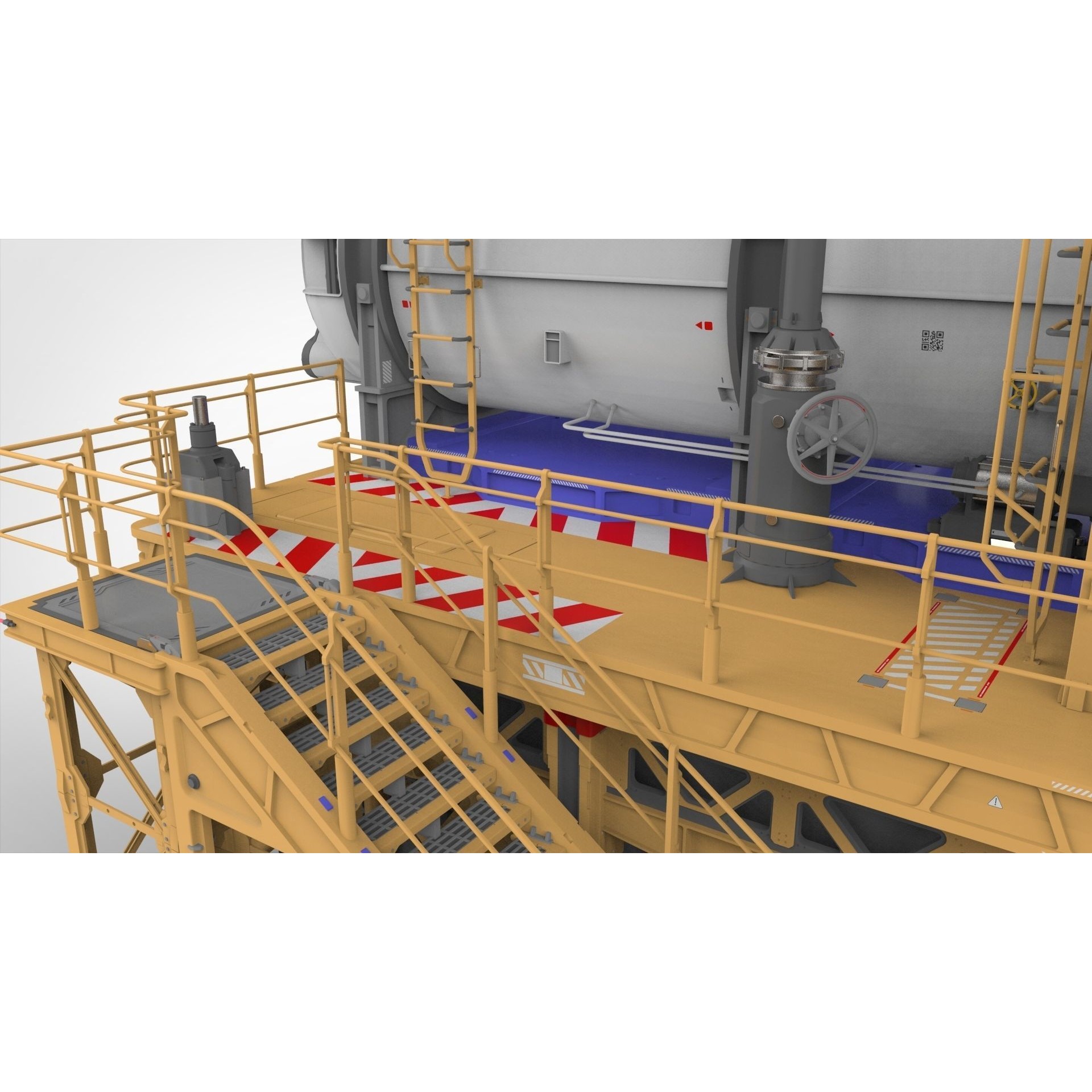Sci-Fi Storage Tank - Game-Ready 3D Model - View 12