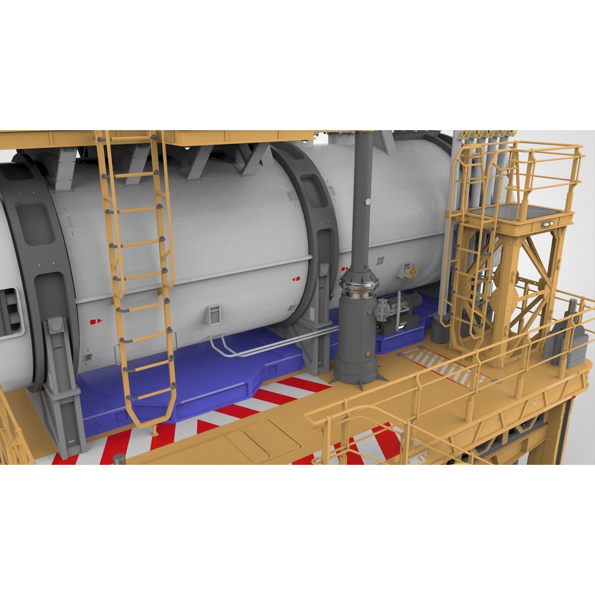 Sci-Fi Storage Tank - Game-Ready 3D Model - View 13