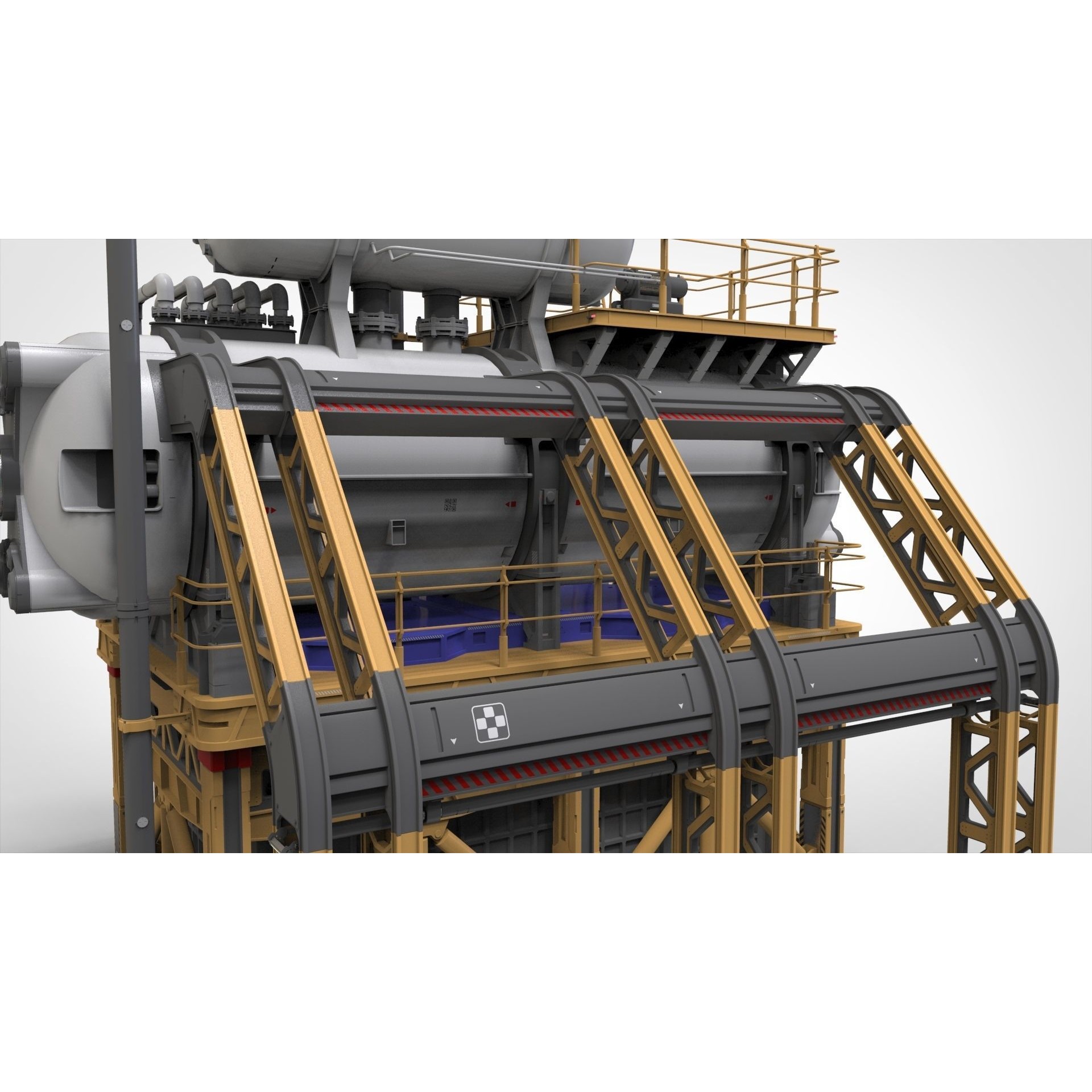 Sci-Fi Storage Tank - Game-Ready 3D Model - View 15
