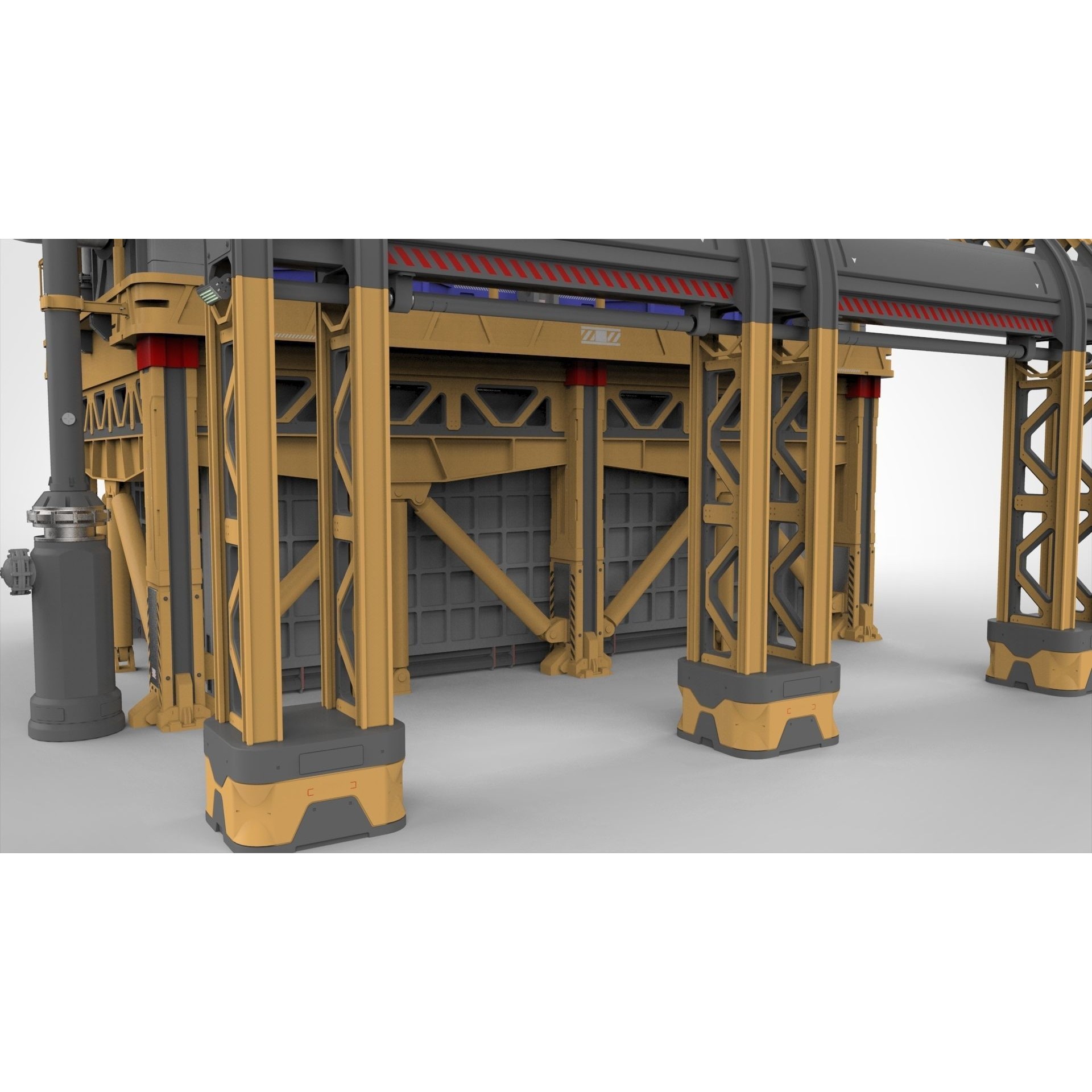 Sci-Fi Storage Tank - Game-Ready 3D Model - View 17