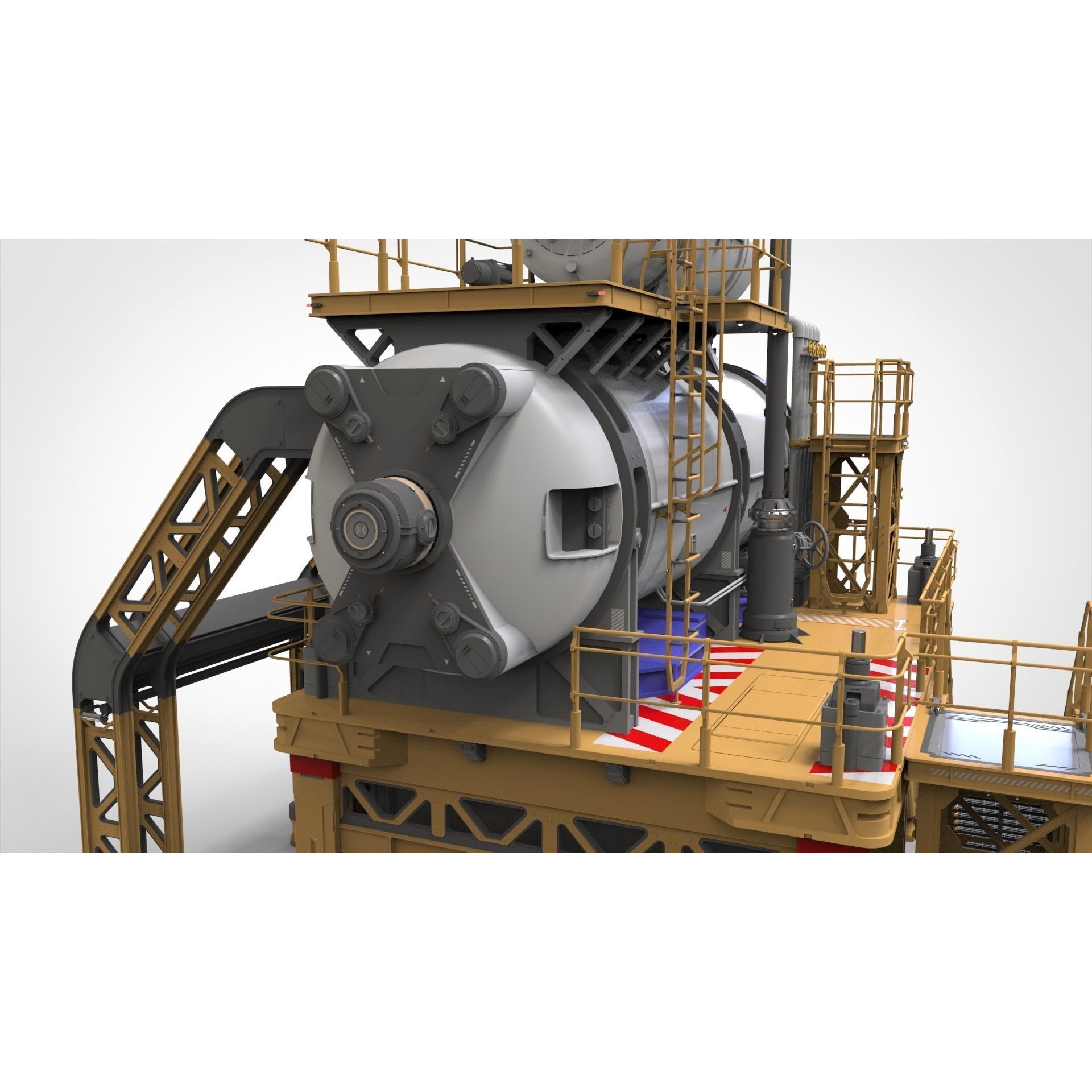Sci-Fi Storage Tank - Game-Ready 3D Model - View 18