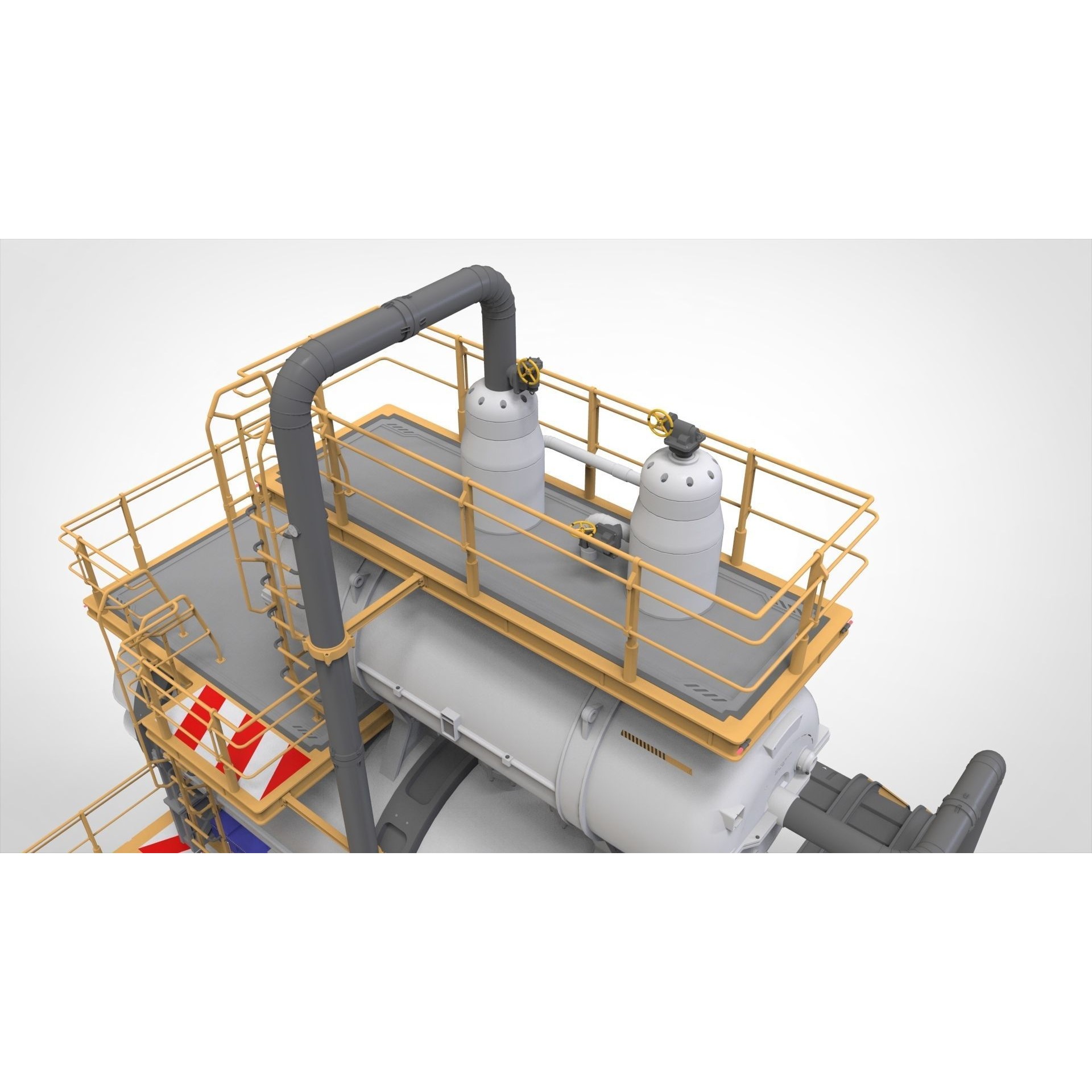 Sci-Fi Storage Tank - Game-Ready 3D Model - View 21