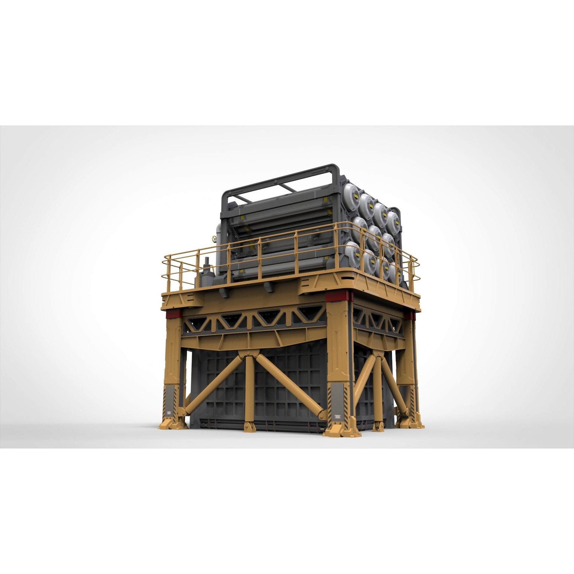Sci-Fi Storage Tank - Game-Ready 3D Model - View 26
