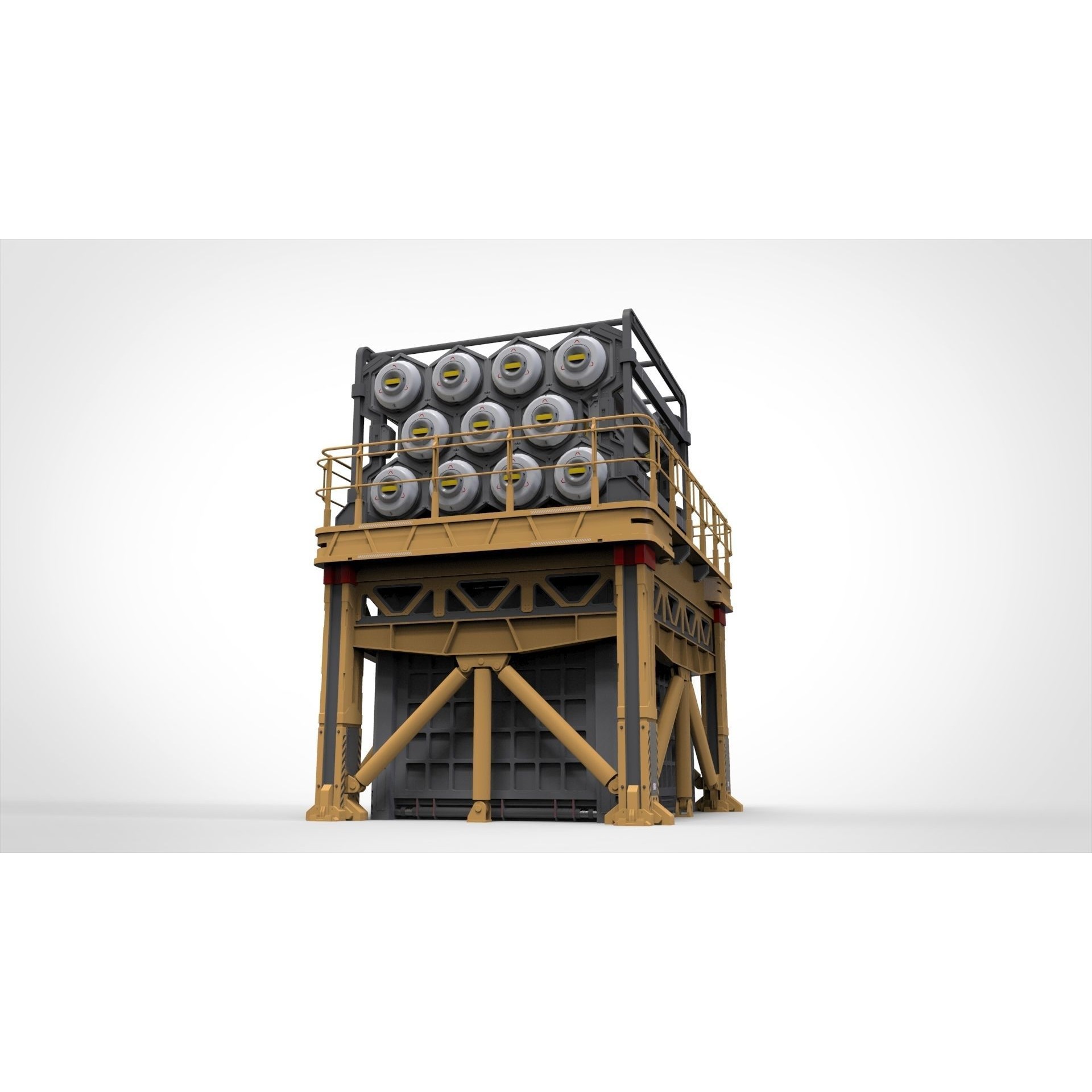 Sci-Fi Storage Tank - Game-Ready 3D Model - View 27