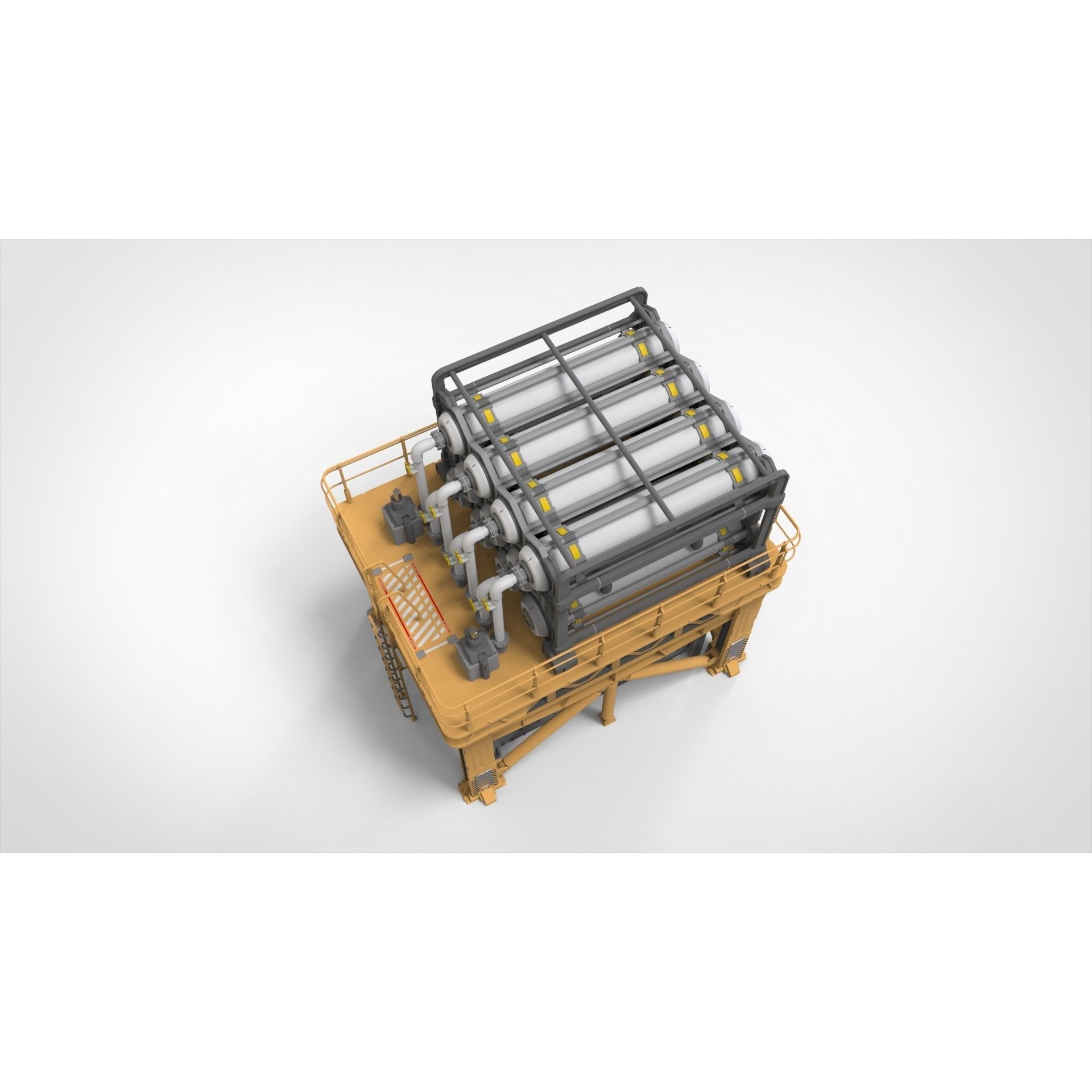 Sci-Fi Storage Tank - Game-Ready 3D Model - View 28