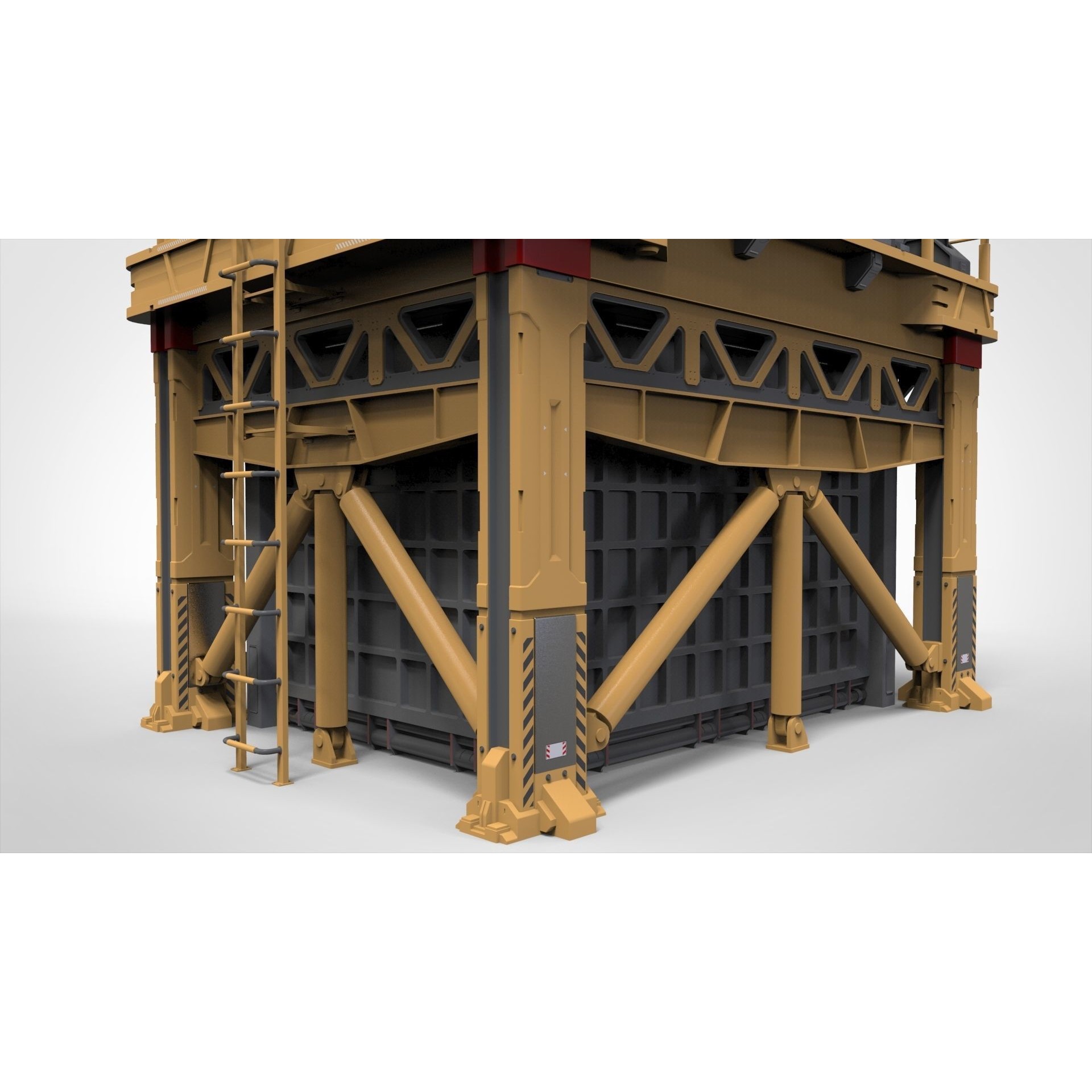 Sci-Fi Storage Tank - Game-Ready 3D Model - View 29