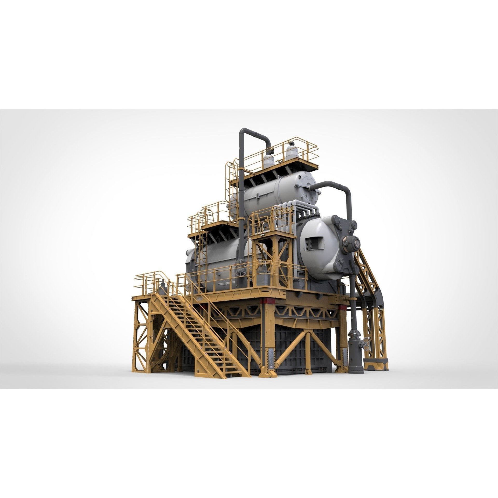 Sci-Fi Storage Tank - Game-Ready 3D Model - View 3