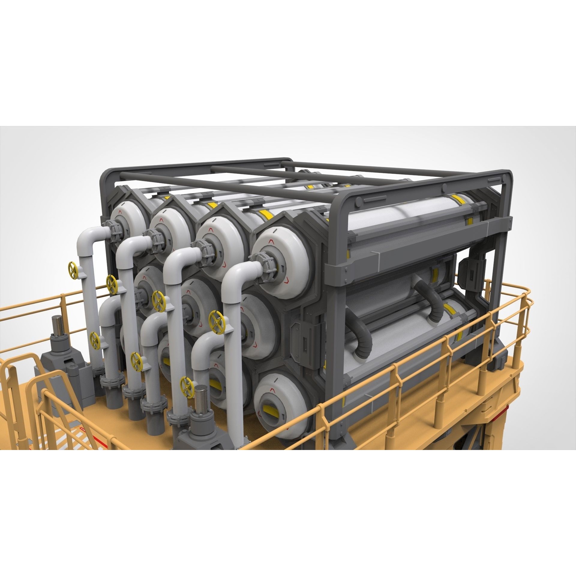 Sci-Fi Storage Tank - Game-Ready 3D Model - View 31