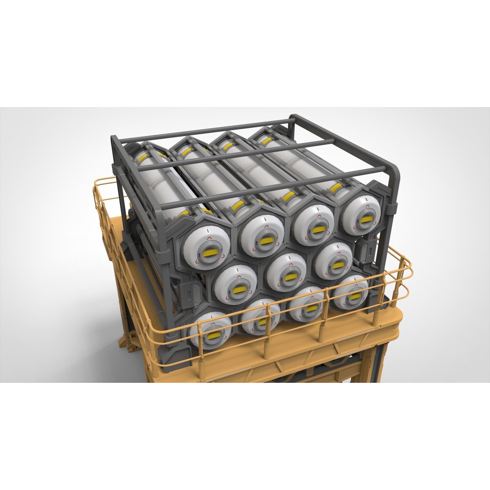 Sci-Fi Storage Tank - Game-Ready 3D Model - View 32
