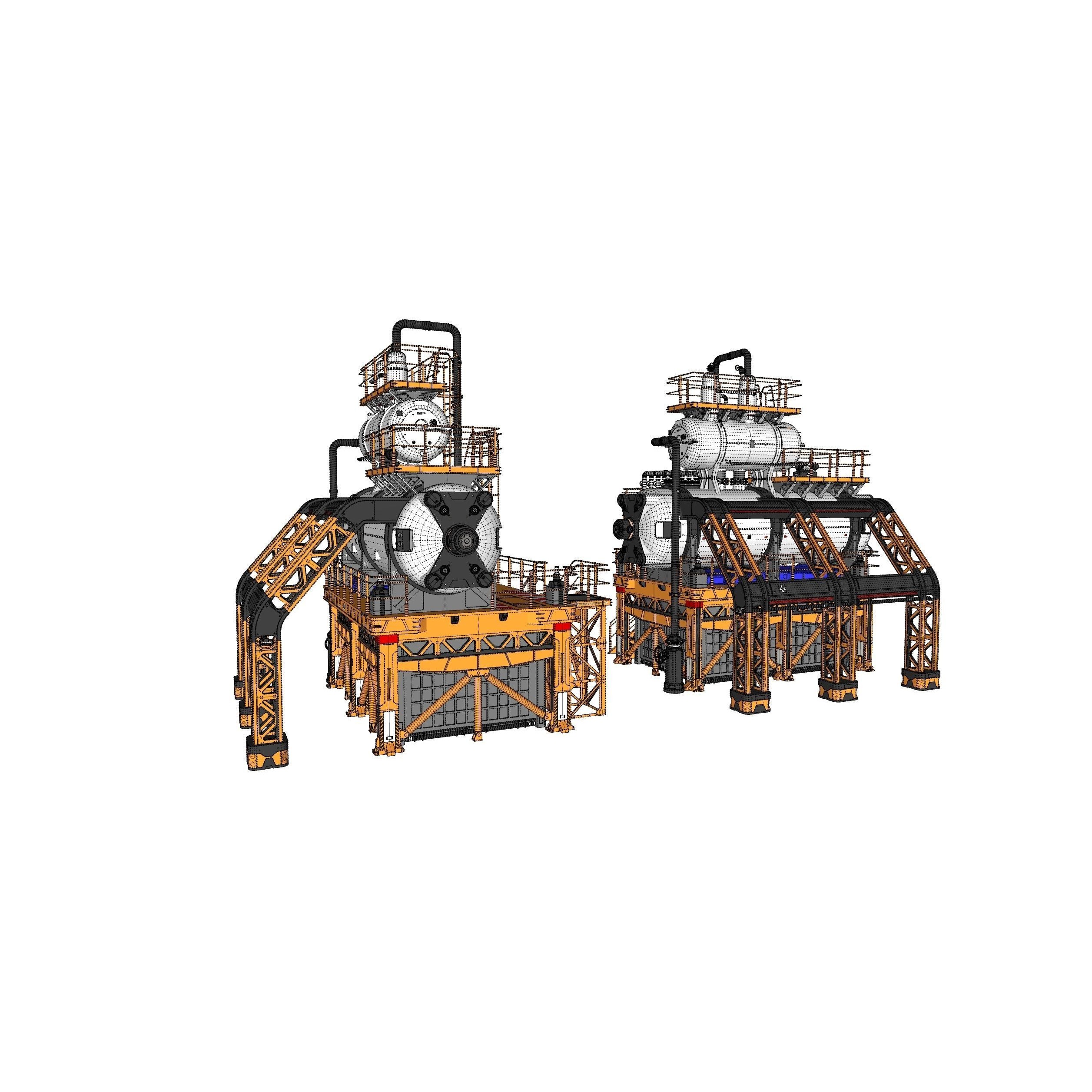 Sci-Fi Storage Tank - Game-Ready 3D Model - View 35