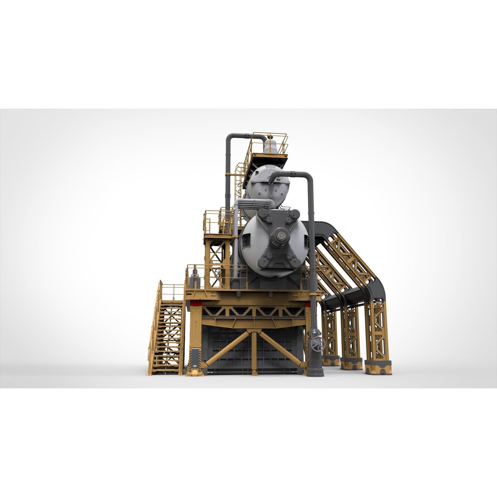 Sci-Fi Storage Tank - Game-Ready 3D Model - View 4