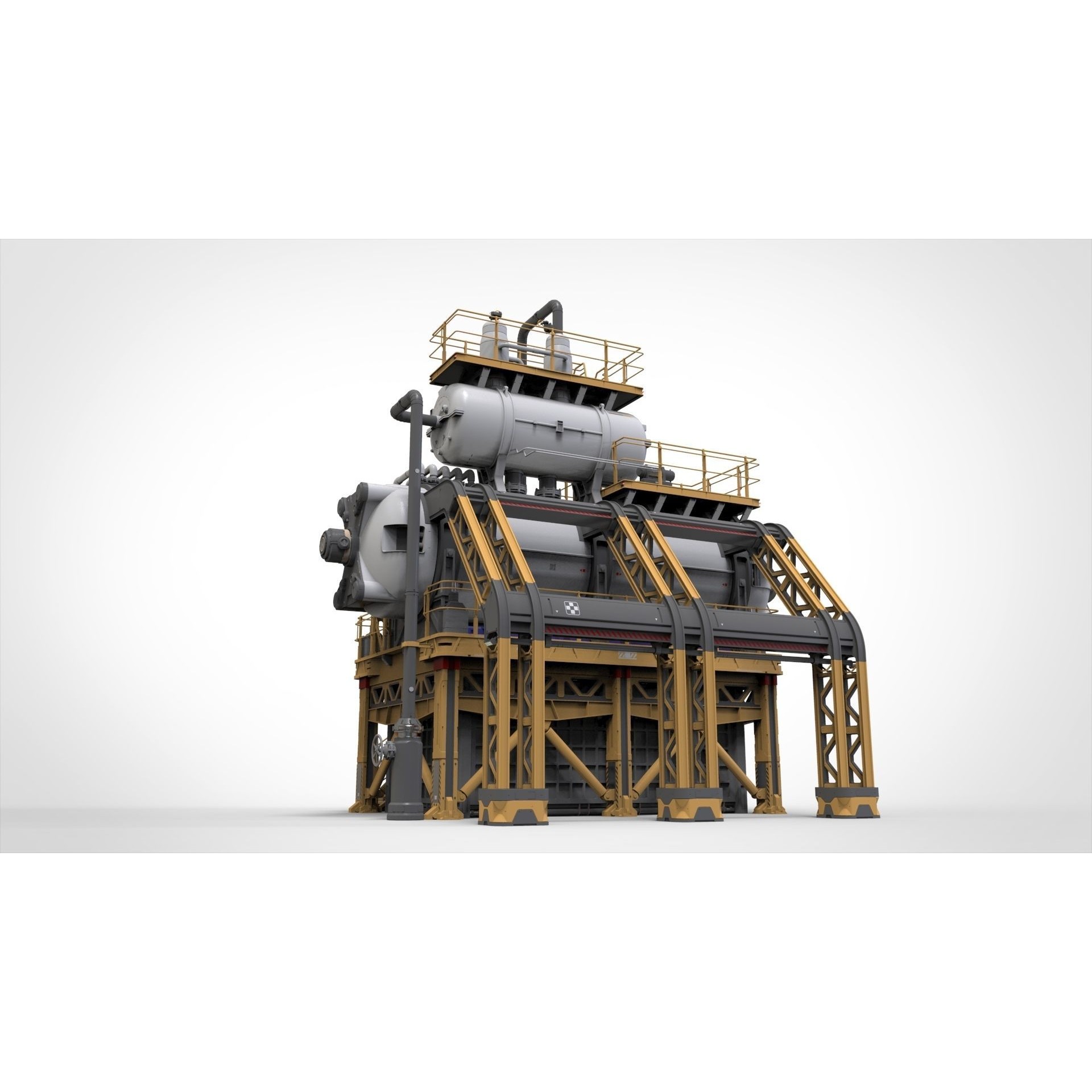 Sci-Fi Storage Tank - Game-Ready 3D Model - View 5