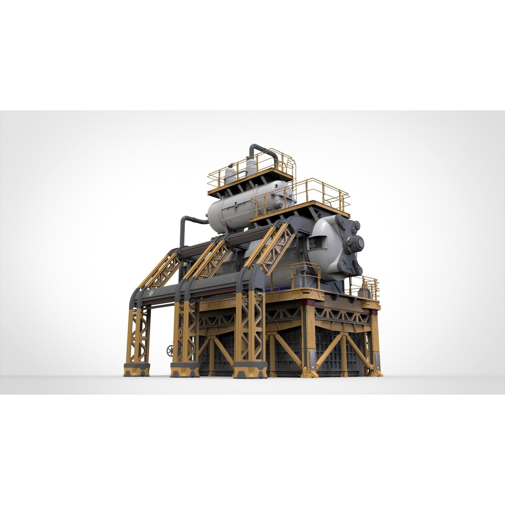 Sci-Fi Storage Tank - Game-Ready 3D Model - View 6
