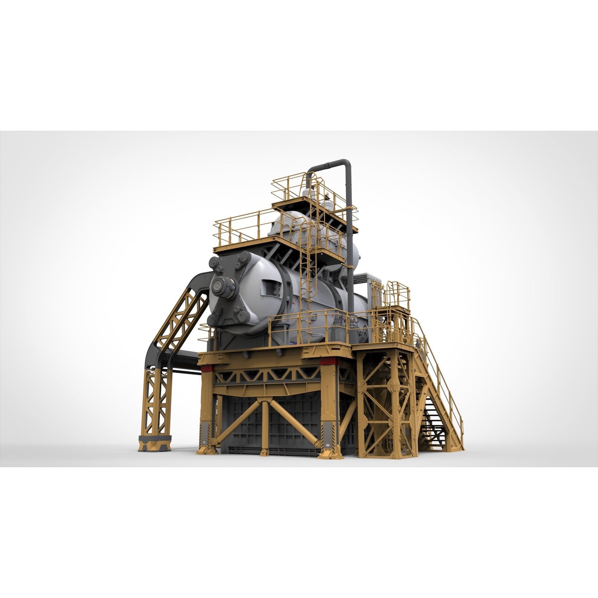Sci-Fi Storage Tank - Game-Ready 3D Model - View 7