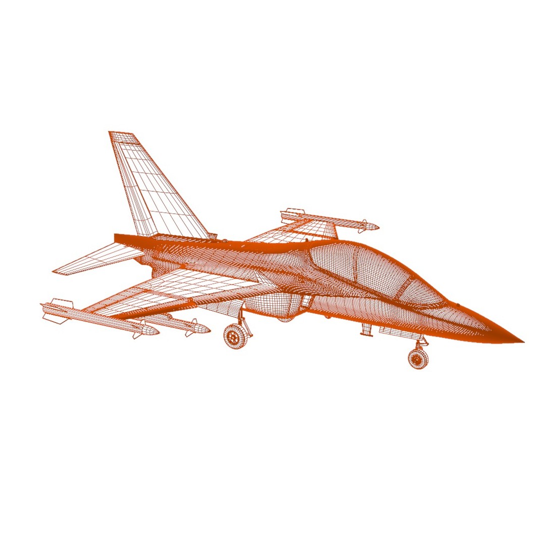 M346FA Fighter Attack 3D Model – Low Poly Military Aircraft, FBX, OBJ