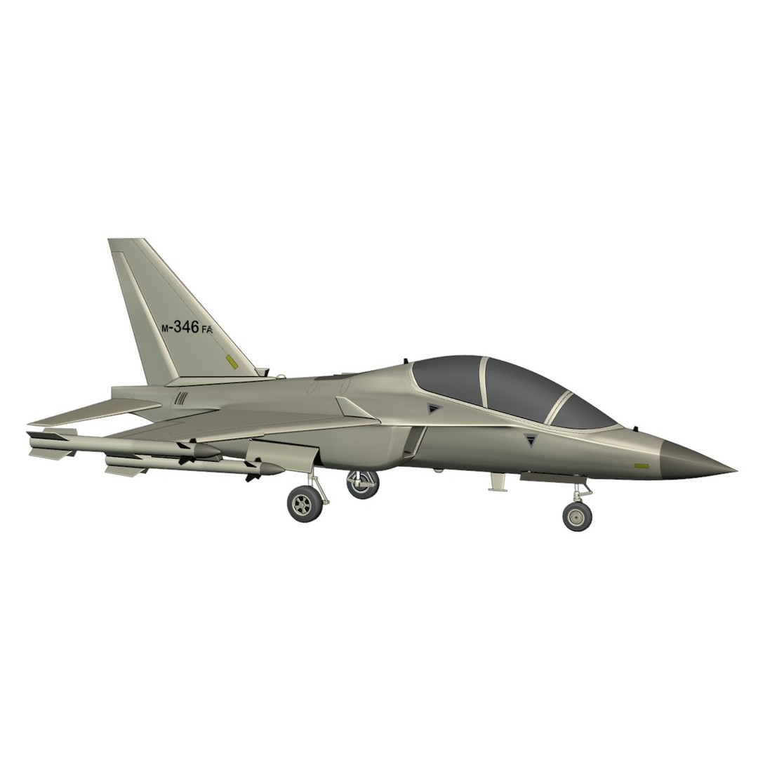 M346FA Fighter Attack 3D Model – Low Poly Military Aircraft, FBX, OBJ - View 12