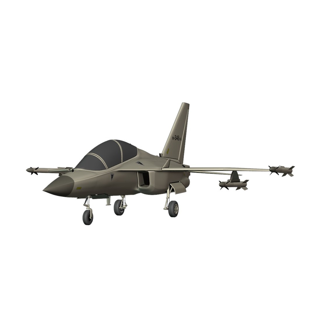 M346FA Fighter Attack 3D Model – Low Poly Military Aircraft, FBX, OBJ - View 13