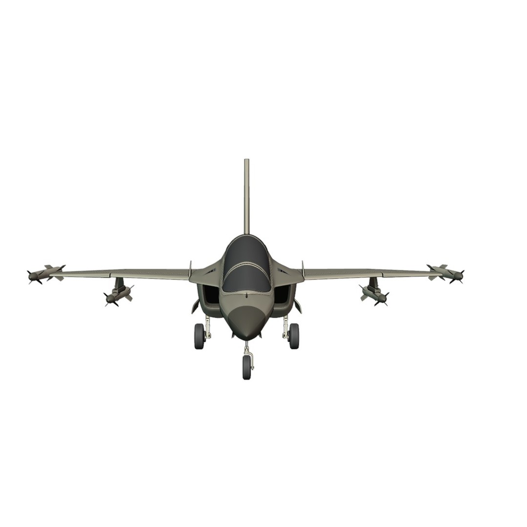 M346FA Fighter Attack 3D Model – Low Poly Military Aircraft, FBX, OBJ - View 14
