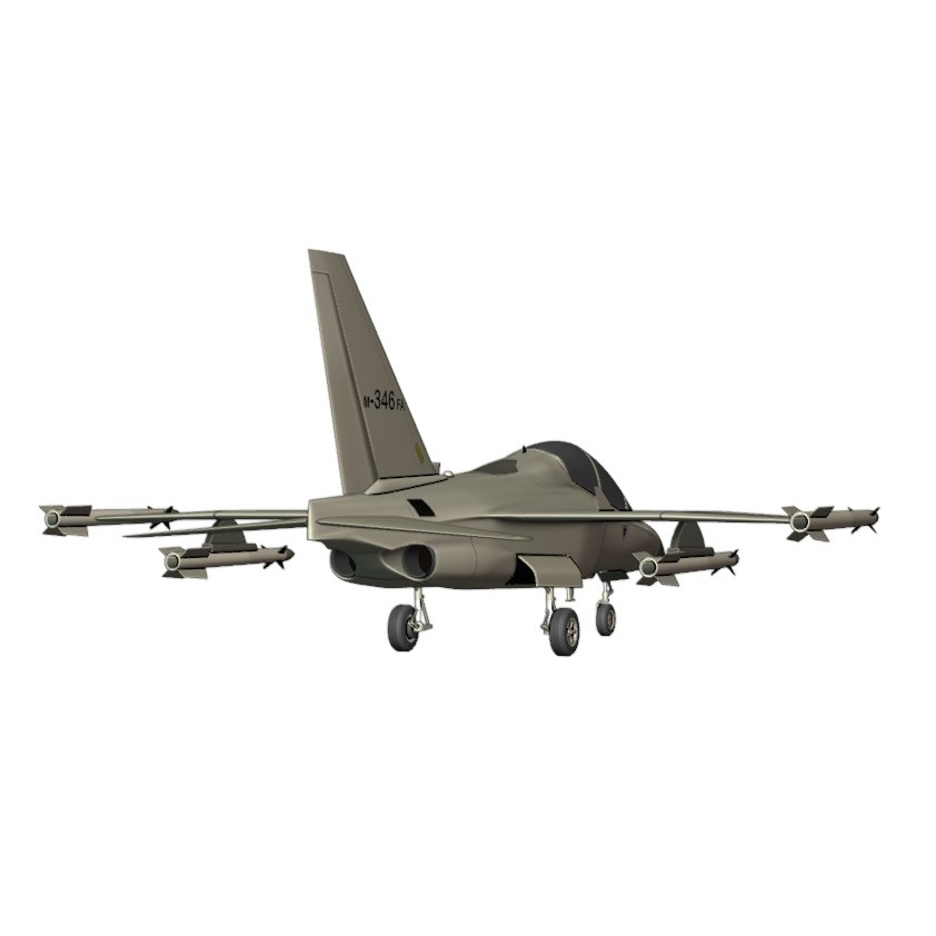 M346FA Fighter Attack 3D Model – Low Poly Military Aircraft, FBX, OBJ - View 15