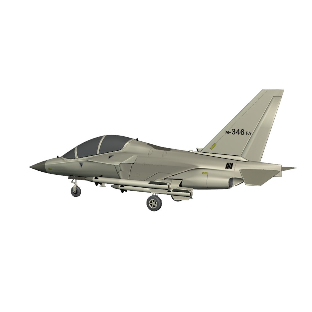 M346FA Fighter Attack 3D Model – Low Poly Military Aircraft, FBX, OBJ - View 16