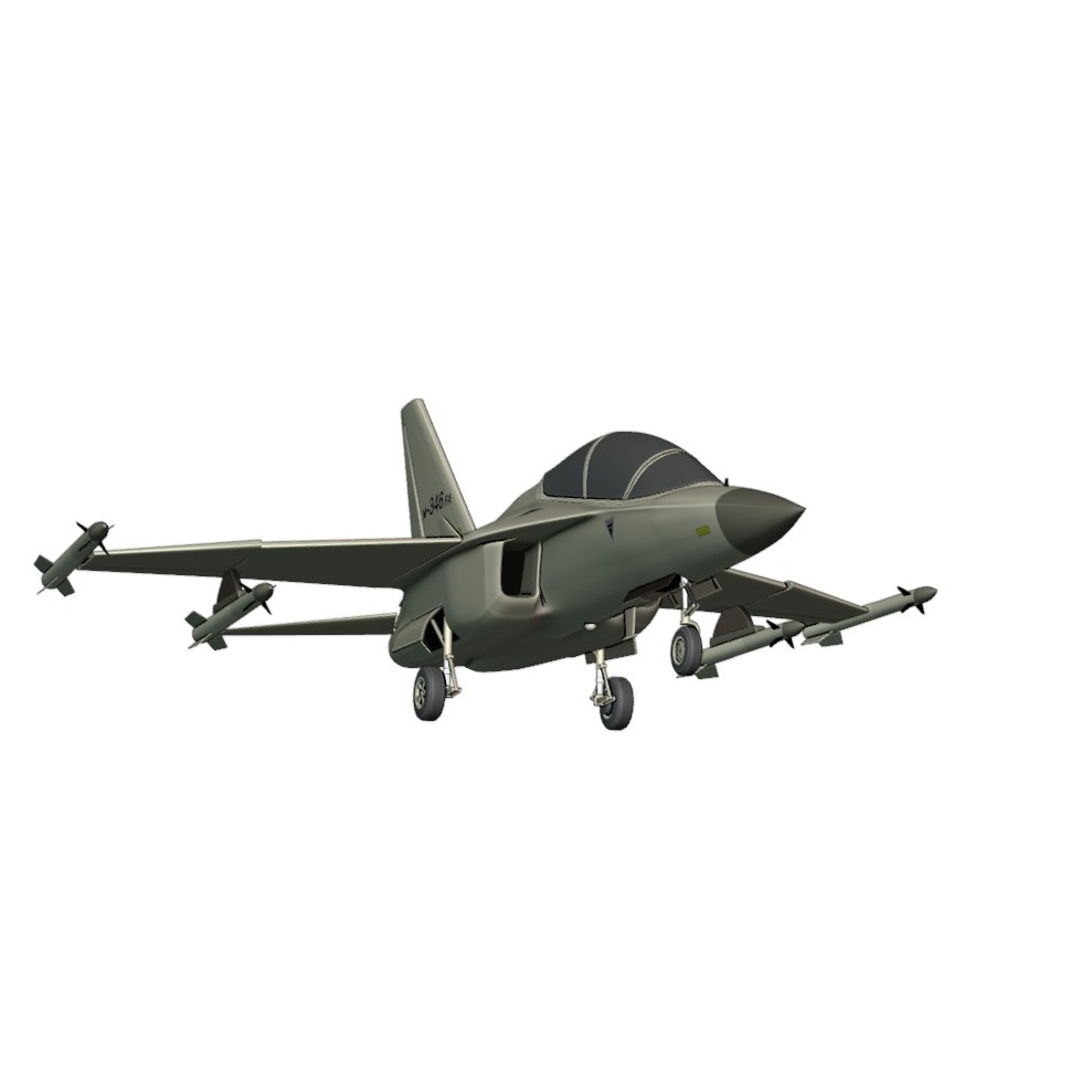 M346FA Fighter Attack 3D Model – Low Poly Military Aircraft, FBX, OBJ - View 18