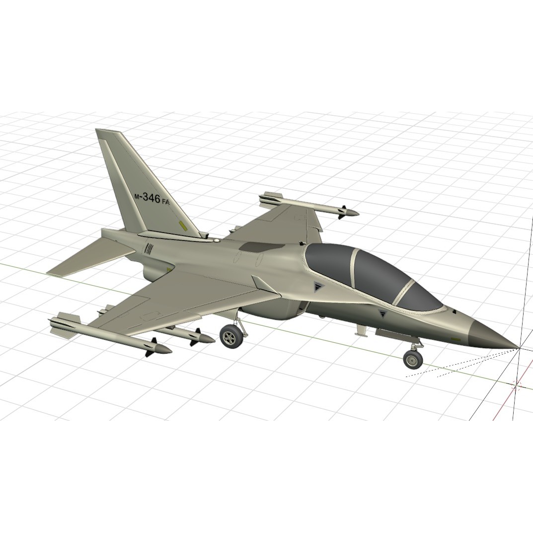 M346FA Fighter Attack 3D Model – Low Poly Military Aircraft, FBX, OBJ - View 19