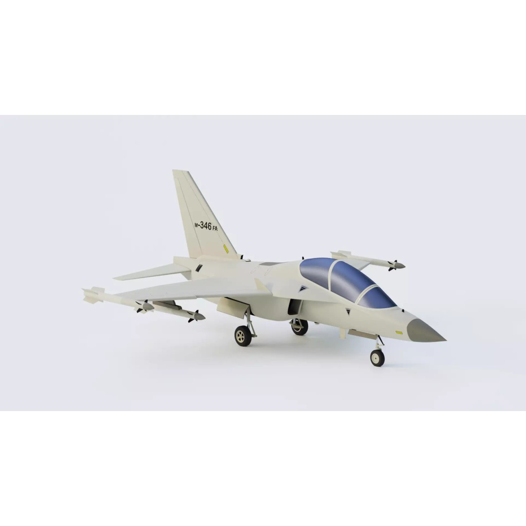 M346FA Fighter Attack 3D Model – Low Poly Military Aircraft, FBX, OBJ - View 2