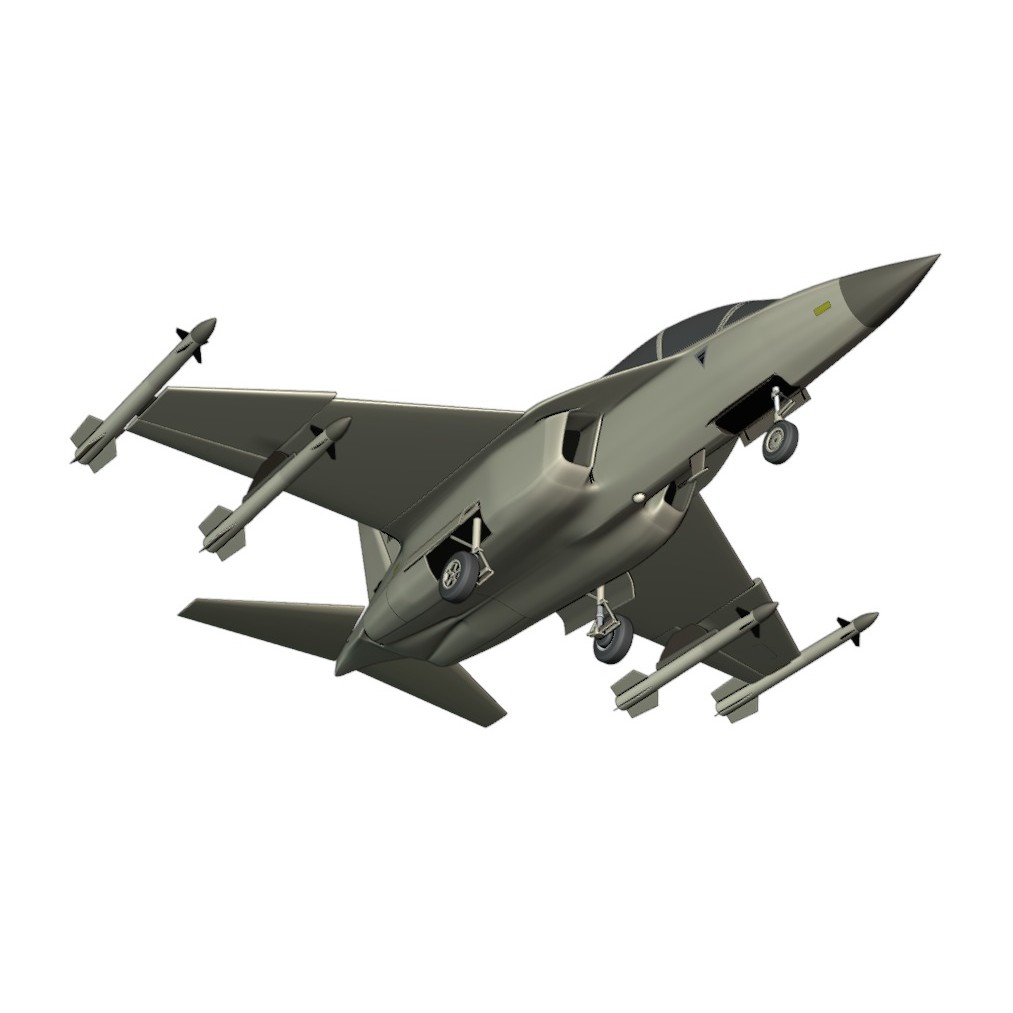 M346FA Fighter Attack 3D Model – Low Poly Military Aircraft, FBX, OBJ - View 20