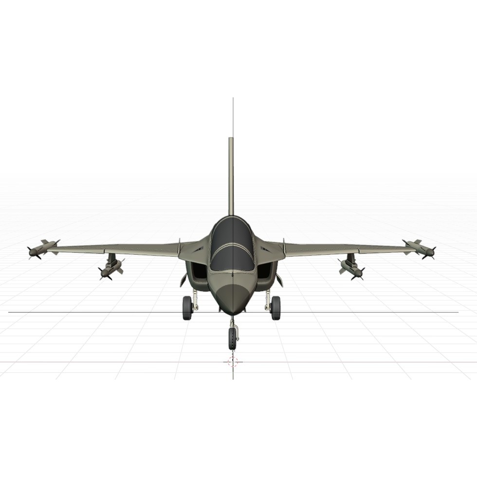 M346FA Fighter Attack 3D Model – Low Poly Military Aircraft, FBX, OBJ - View 21