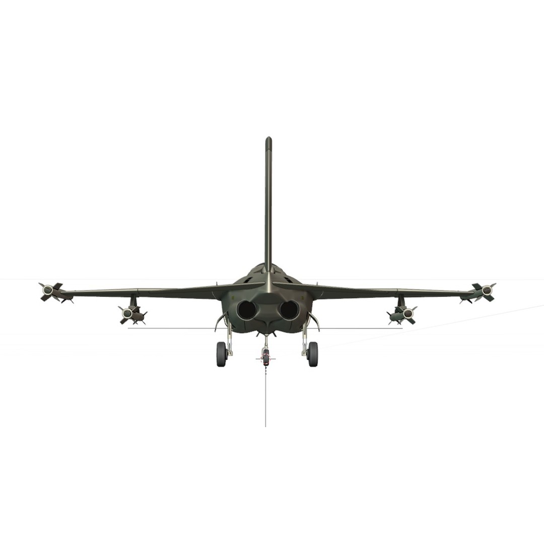 M346FA Fighter Attack 3D Model – Low Poly Military Aircraft, FBX, OBJ - View 22