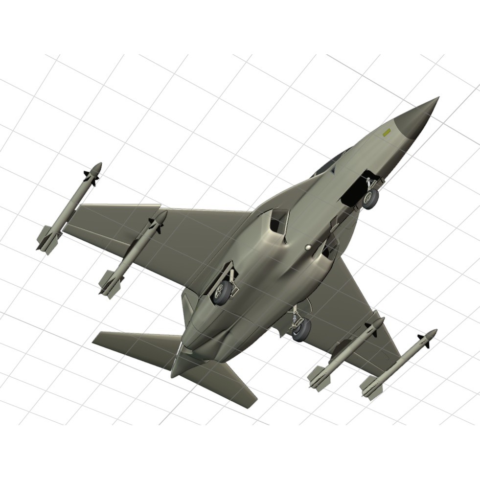 M346FA Fighter Attack 3D Model – Low Poly Military Aircraft, FBX, OBJ - View 24