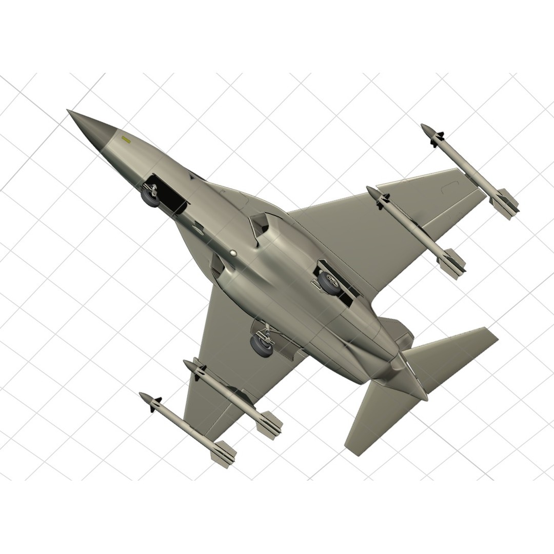 M346FA Fighter Attack 3D Model – Low Poly Military Aircraft, FBX, OBJ - View 25