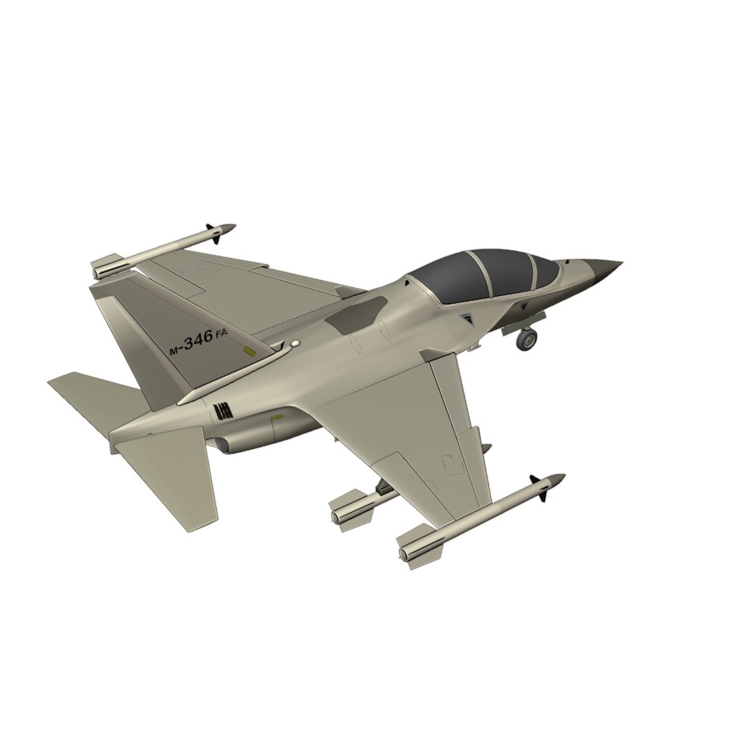 M346FA Fighter Attack 3D Model – Low Poly Military Aircraft, FBX, OBJ - View 26