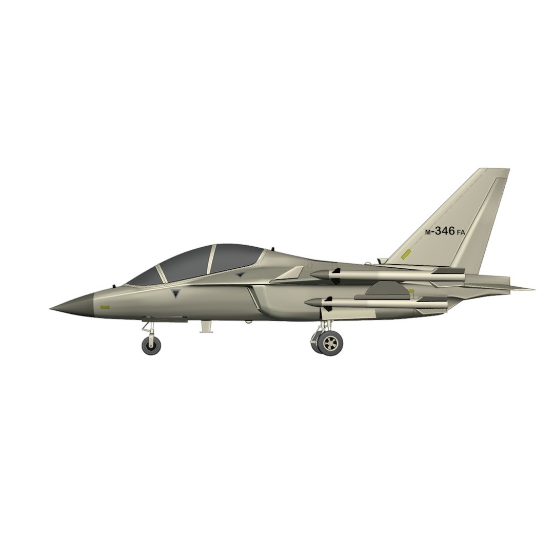 M346FA Fighter Attack 3D Model – Low Poly Military Aircraft, FBX, OBJ - View 27