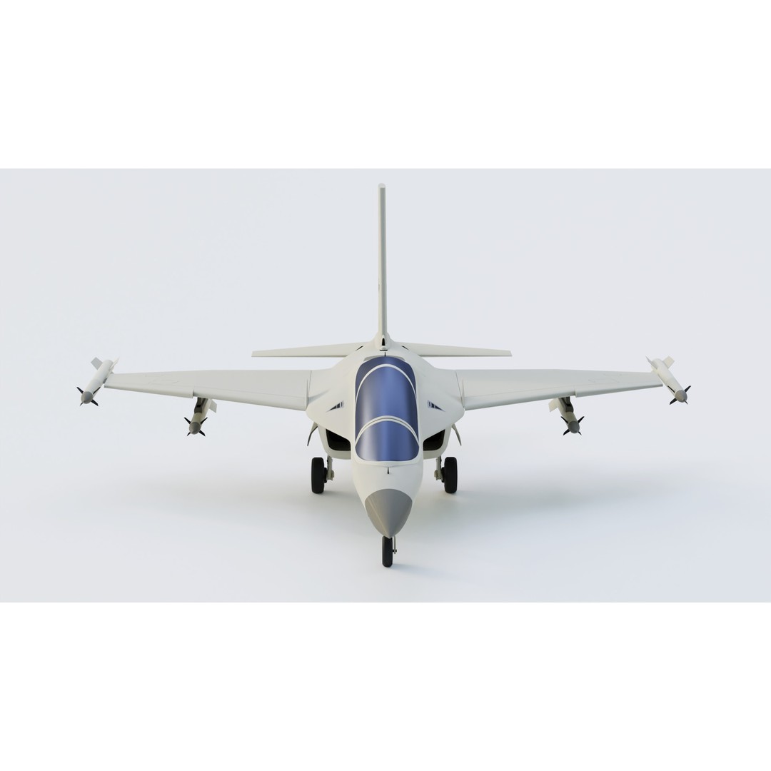 M346FA Fighter Attack 3D Model – Low Poly Military Aircraft, FBX, OBJ - View 3