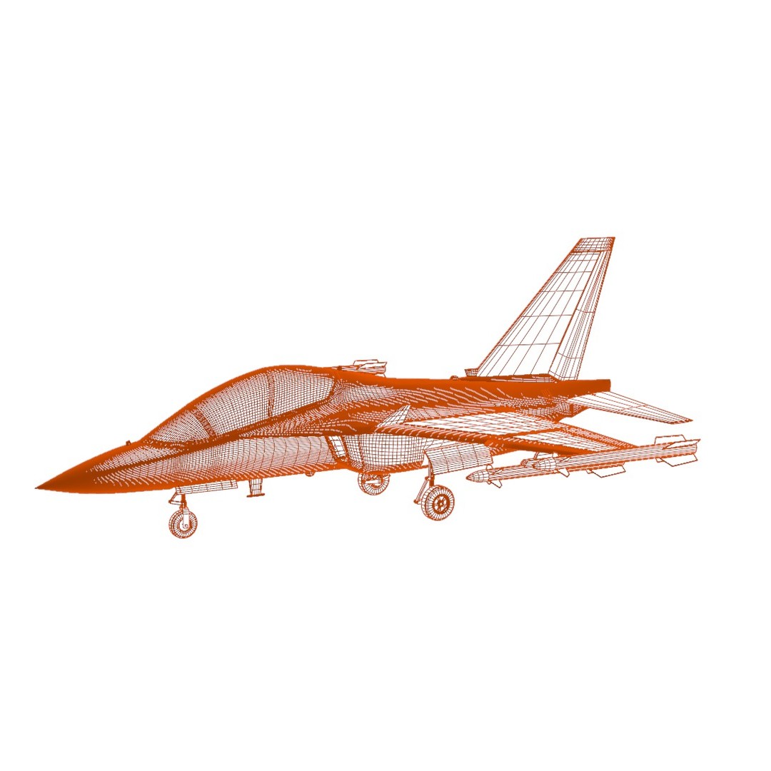 M346FA Fighter Attack 3D Model – Low Poly Military Aircraft, FBX, OBJ - View 36
