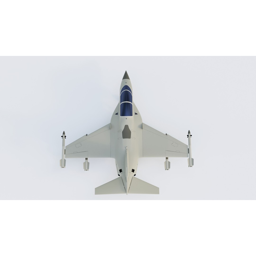 M346FA Fighter Attack 3D Model – Low Poly Military Aircraft, FBX, OBJ - View 4