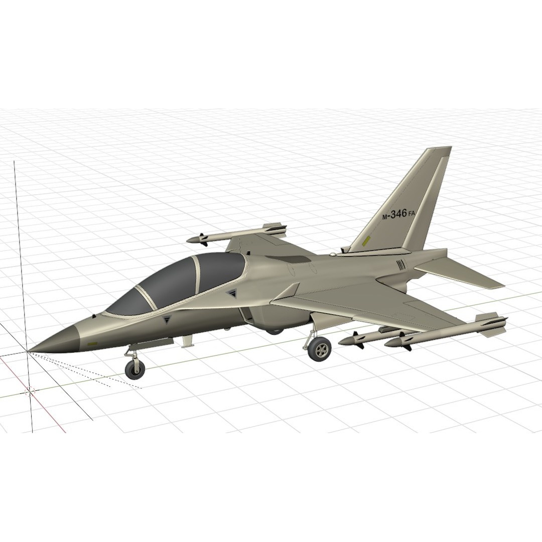 M346FA Fighter Attack 3D Model – Low Poly Military Aircraft, FBX, OBJ - View 8