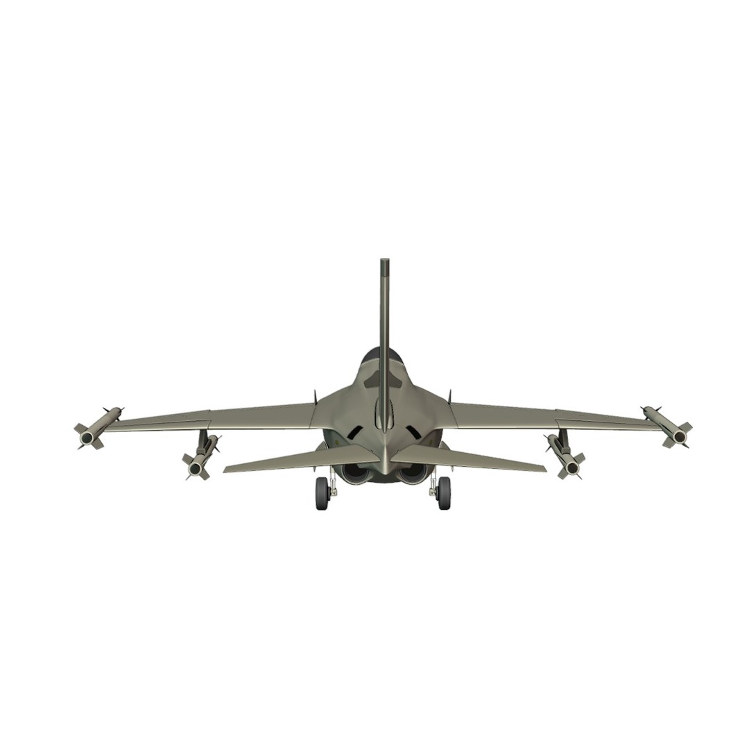 M346FA Fighter Attack 3D Model – Low Poly Military Aircraft, FBX, OBJ - View 9