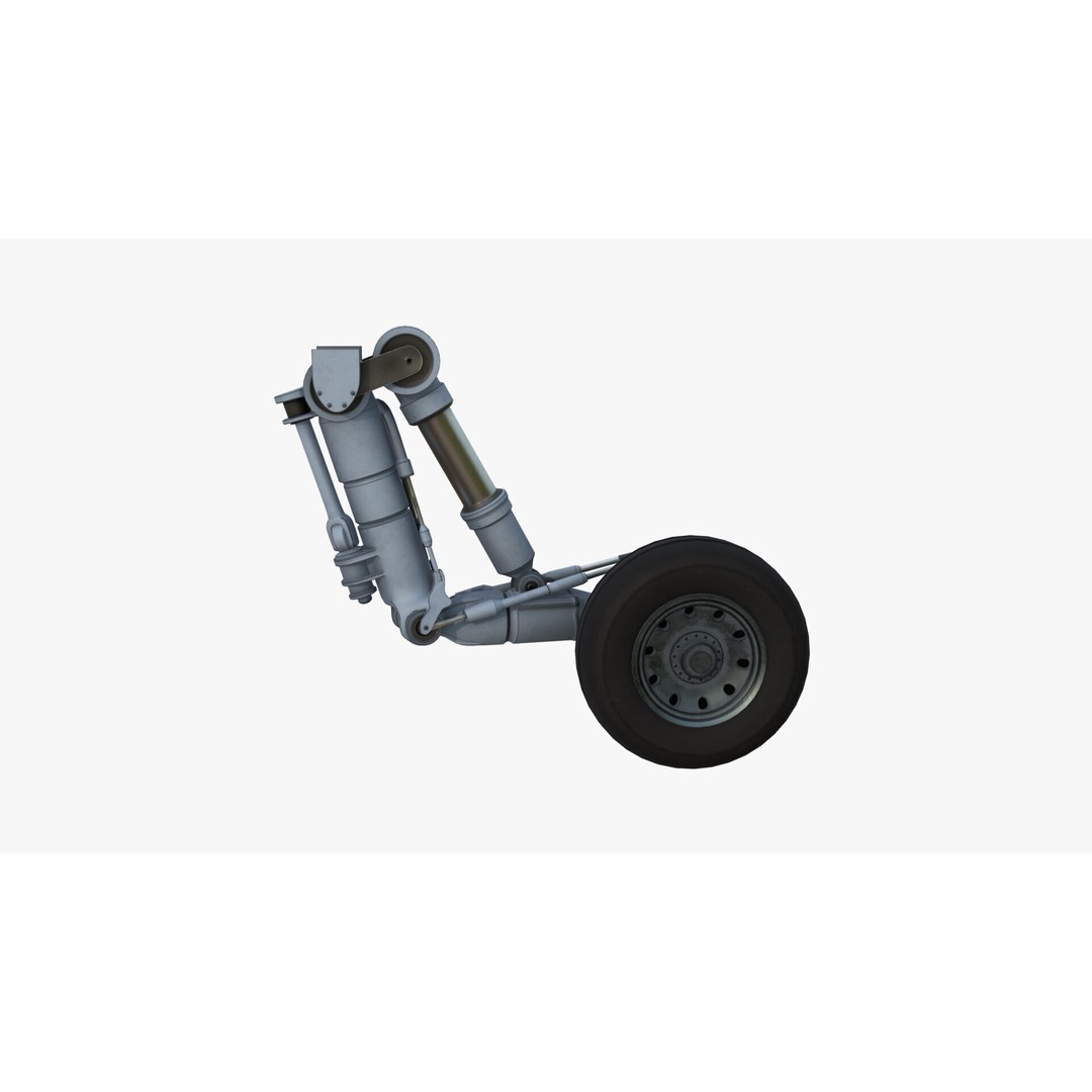 Aircraft Landing Gear 3D Model – Low Poly PBR Asset, FBX, Blender - View 13