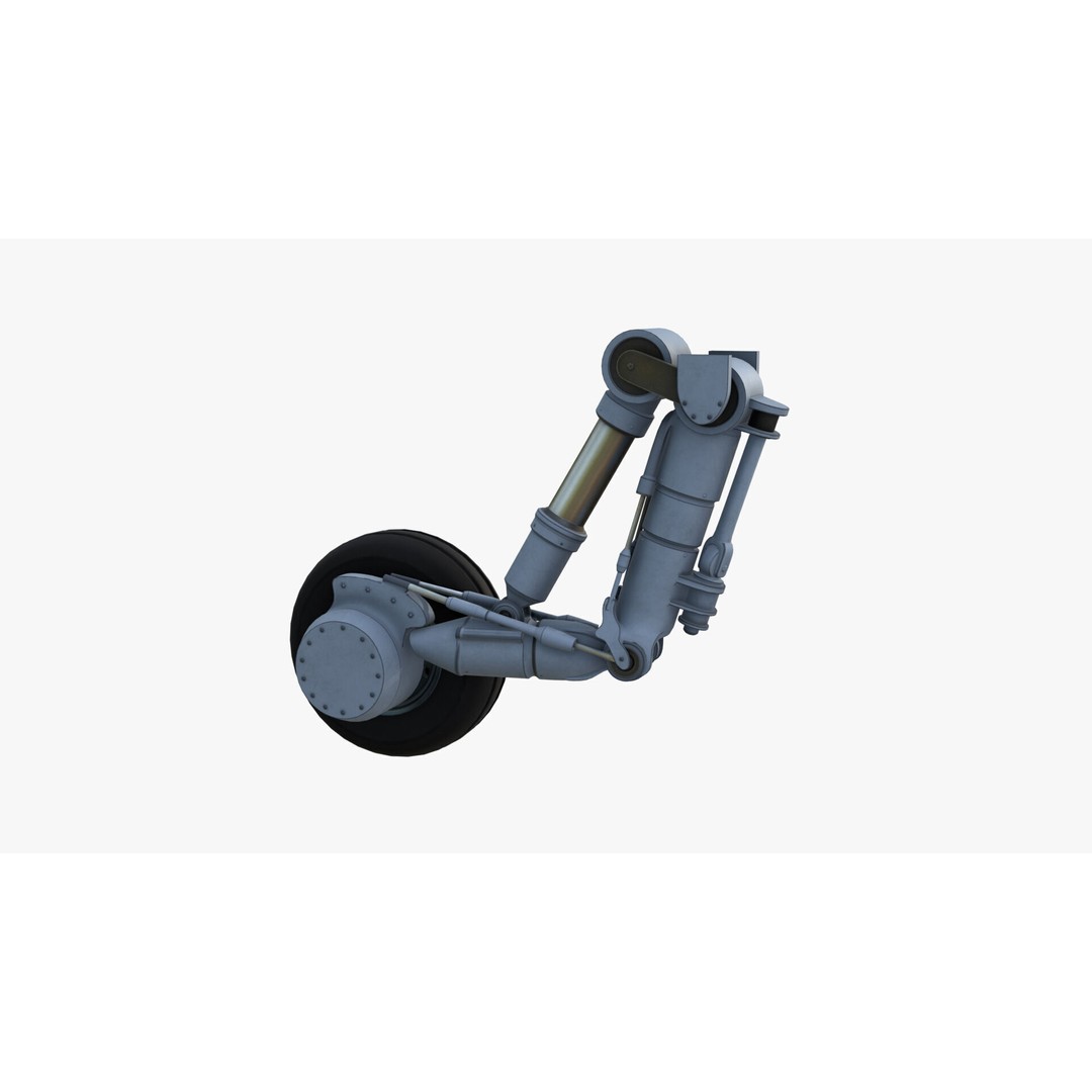 Aircraft Landing Gear 3D Model – Low Poly PBR Asset, FBX, Blender - View 19