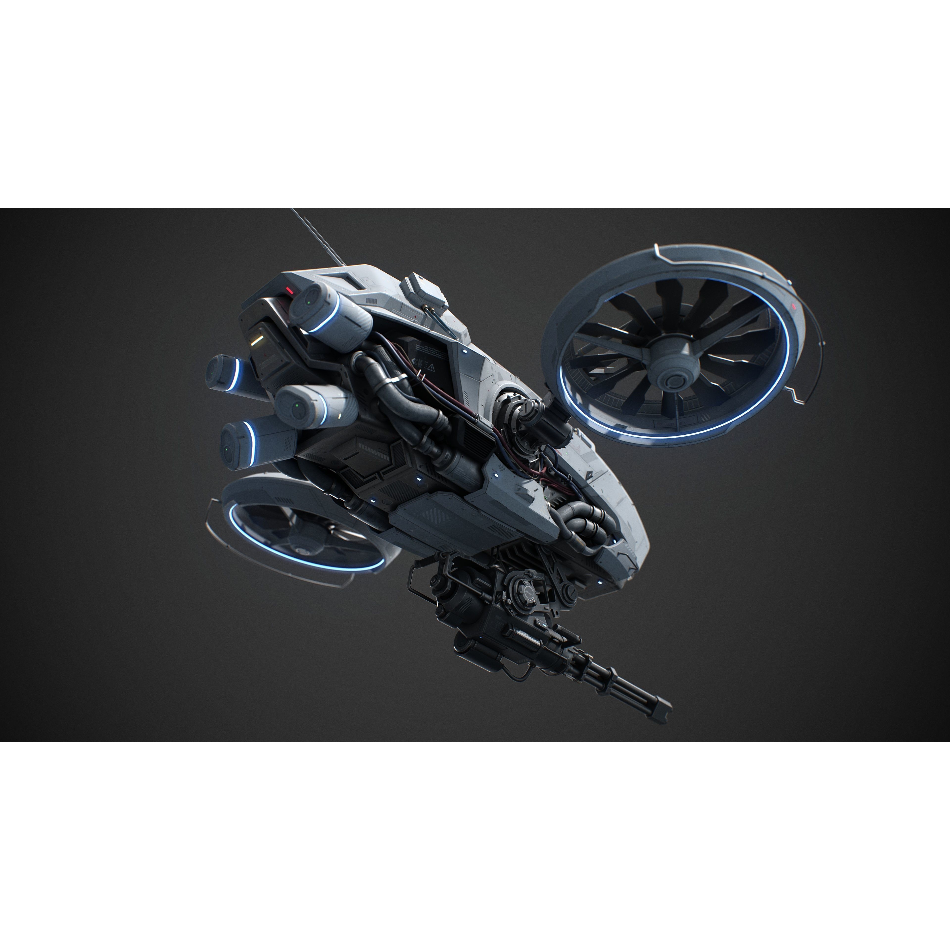 Sci-Fi Vehicle Series - Game-Ready PBR 3D Model - View 10